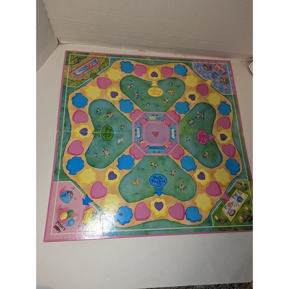 Vintage 1994 Polly Pockets Game Board Only Rose Art